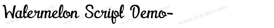 Watermelon Script Demo字体转换